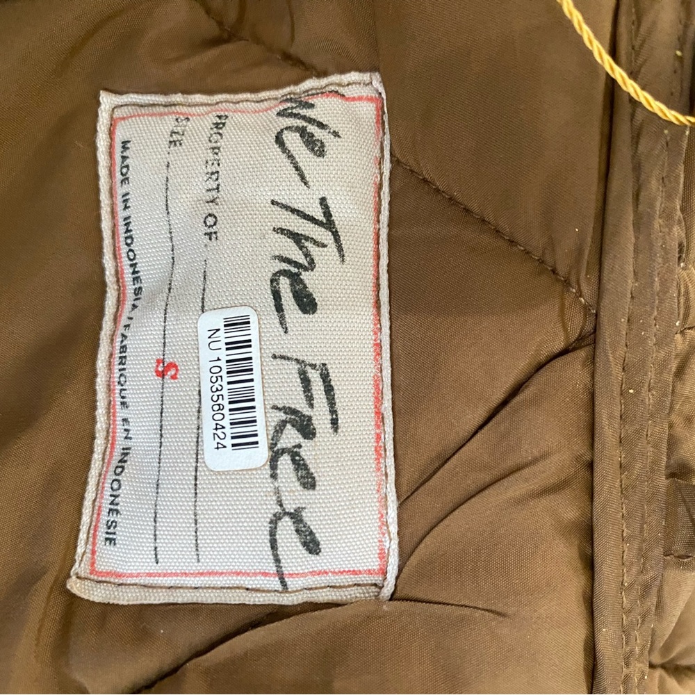 We The Free Quilted Diamond Long Puffer Coat - Brown - Picture 2 of 10